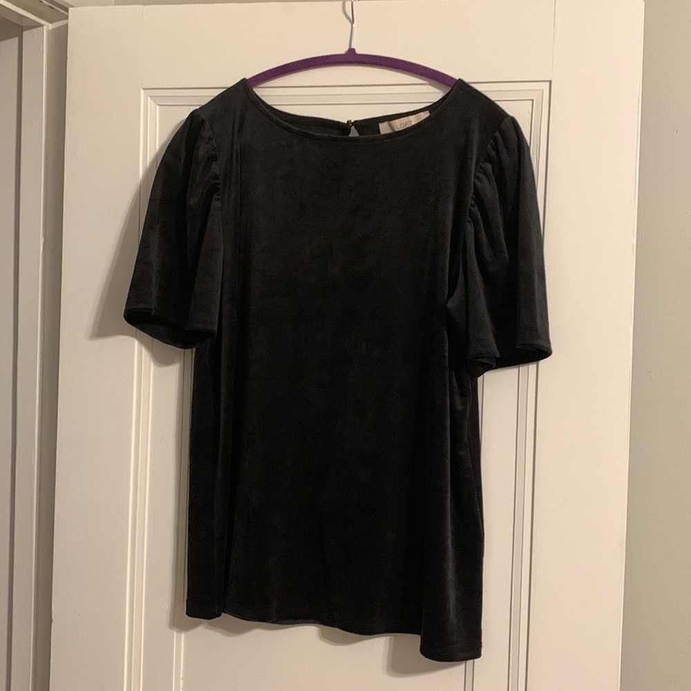 LOFT black velvet blouse